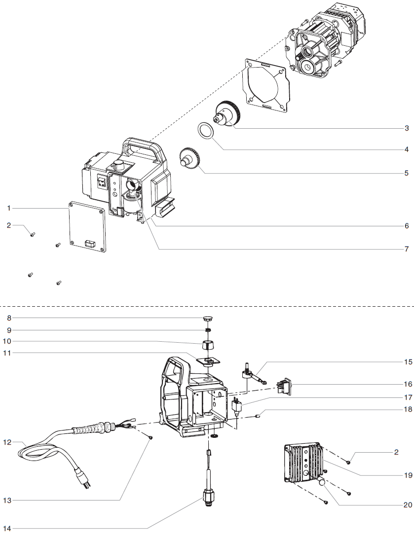 740ix Gear Box Assembly Parts